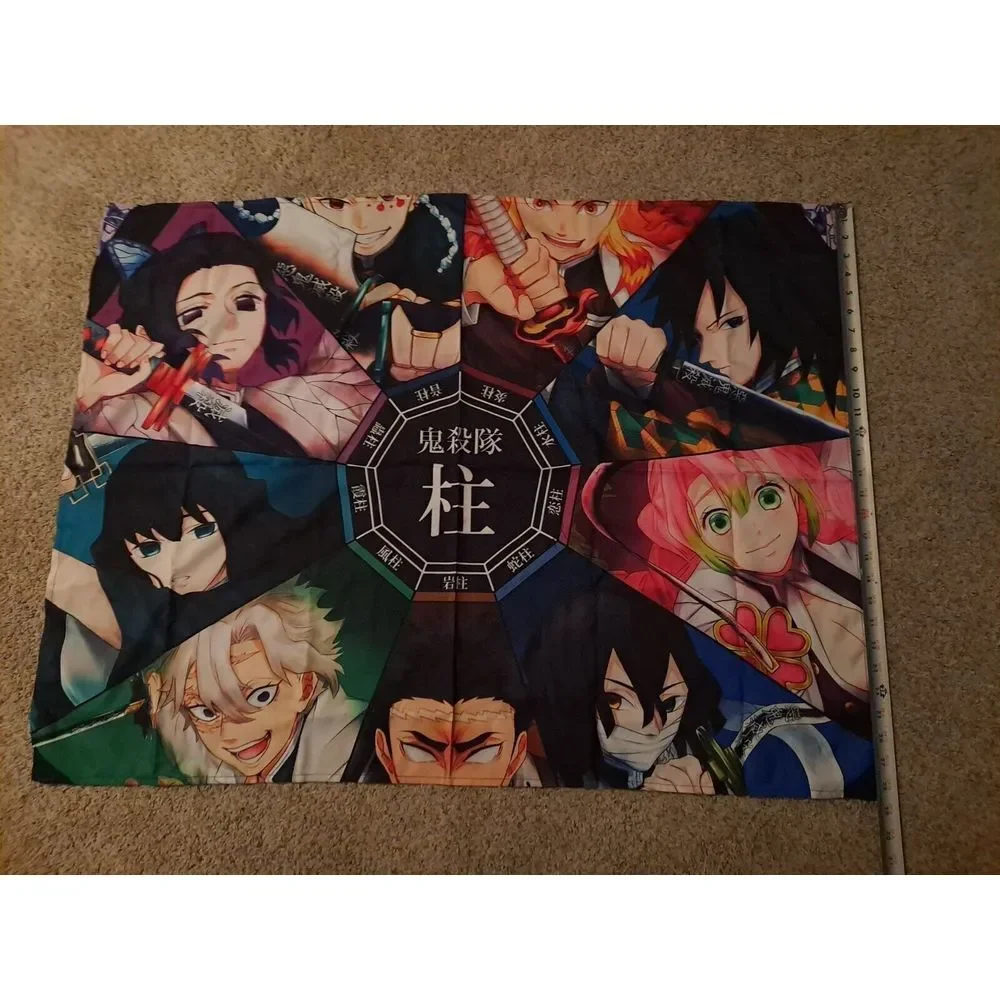 3x2 Anime Wall Tapestry‎ with Hangers.  Single sided.